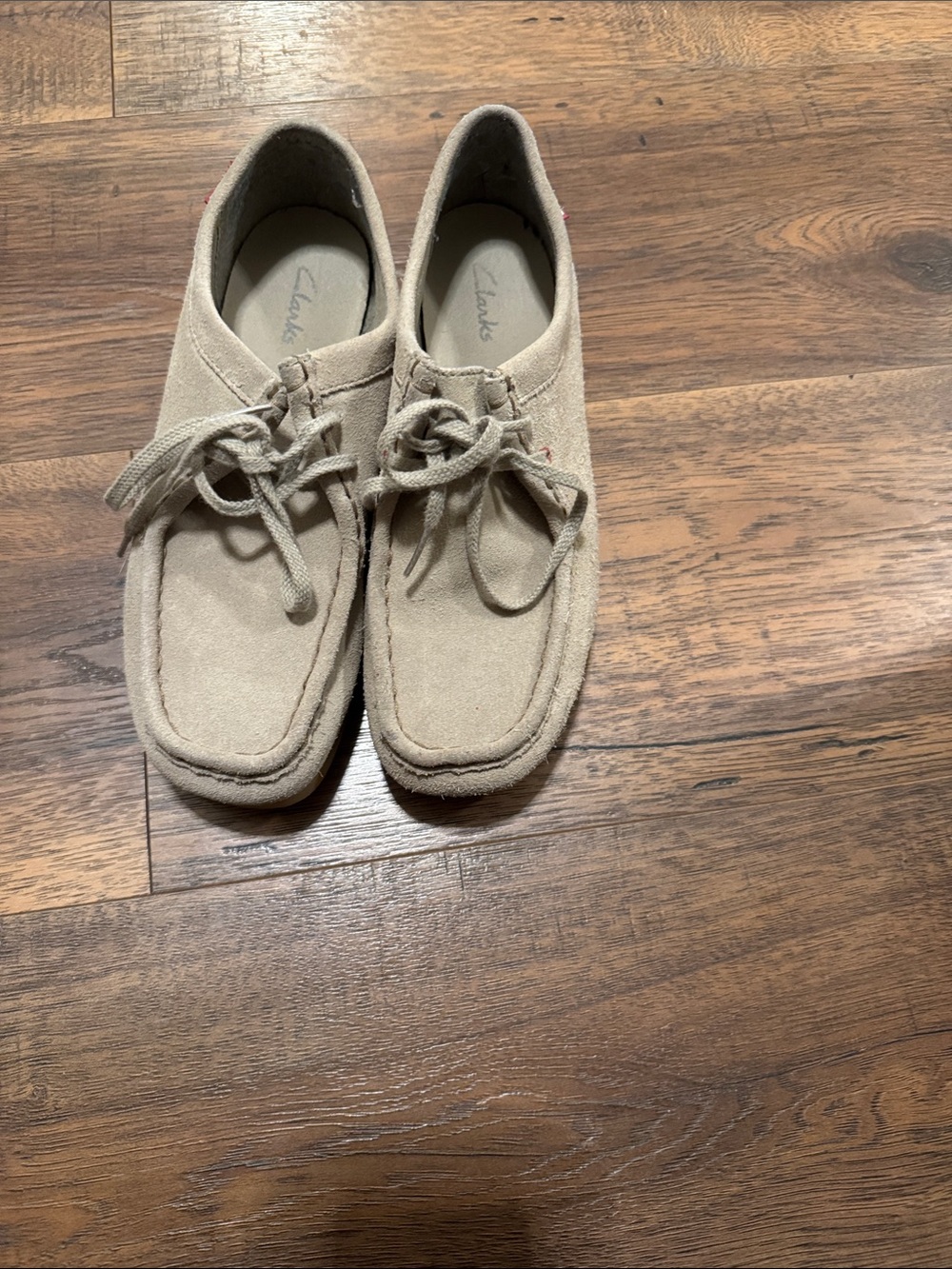 Clarks  Chukka Moccasin in Light Beige Suede